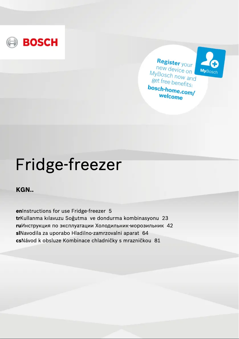 Image de la première page du manuel de l'appareil KGN34NW3AG