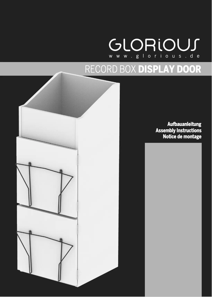 Page 1 de la notice Manuel utilisateur Glorious Record Box Display Door