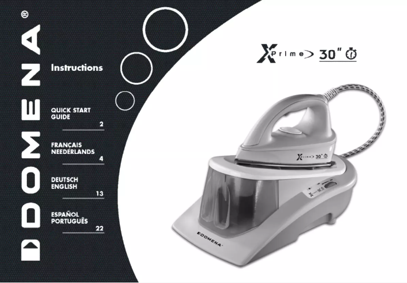 Page 1 de la notice Manuel utilisateur Domena X prime 30