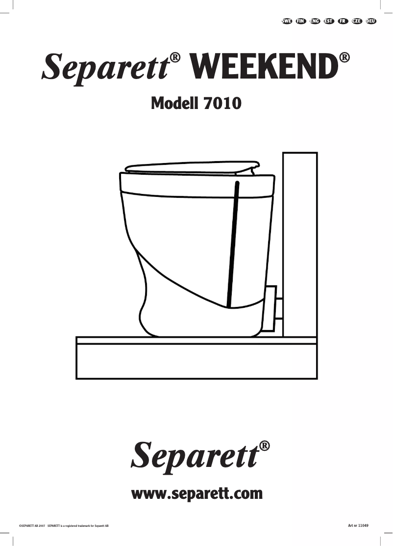 Page n°1 - Manuel utilisateur Separett Weekend 7010