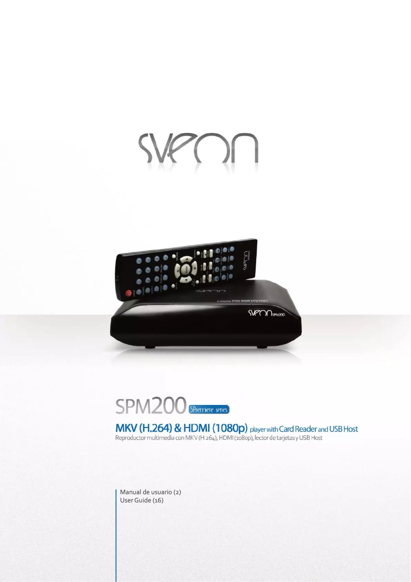 Page n°1 - Manuel utilisateur Sveon SPM200
