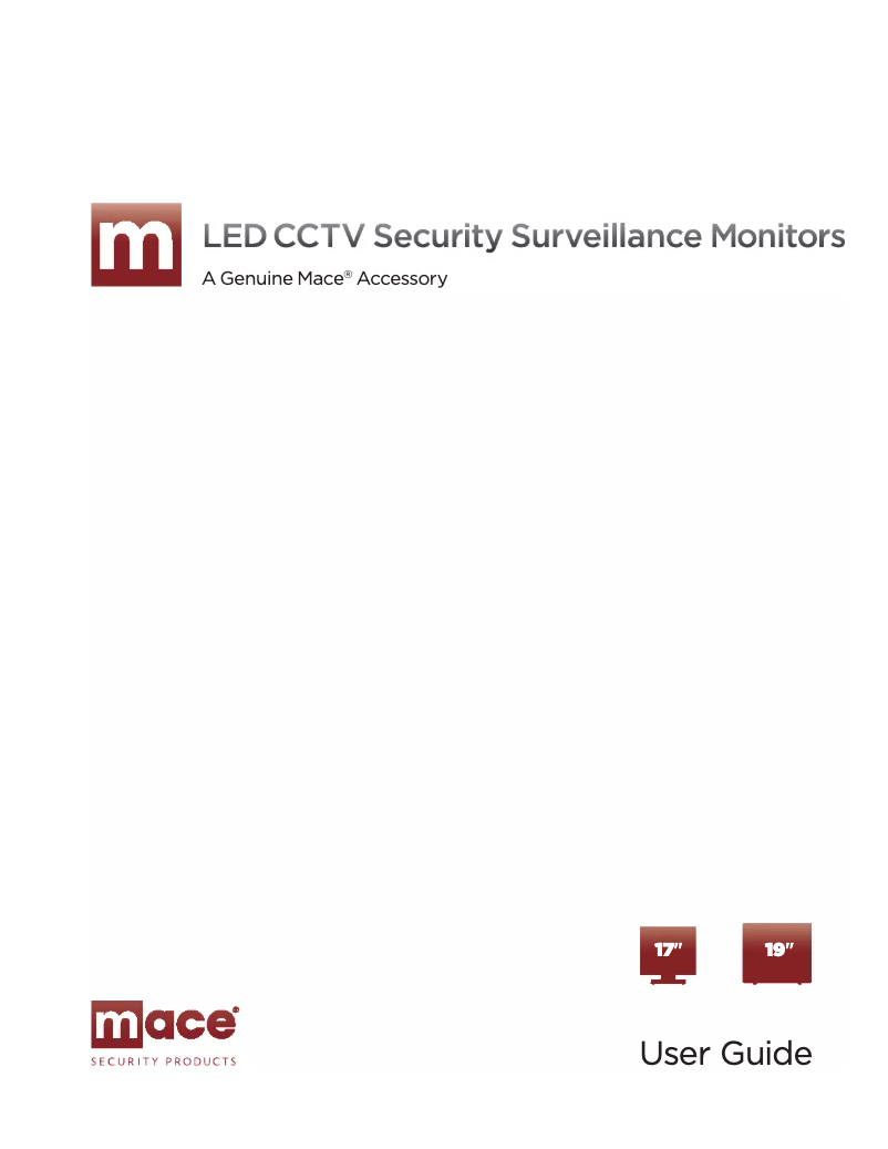 Página 1 del manual Manual de usuario Mace MAC-MON-17LED