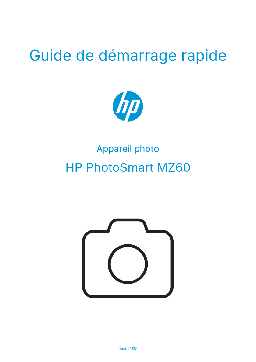 Page n°1 - Guide de démarrage rapide HP PhotoSmart MZ60