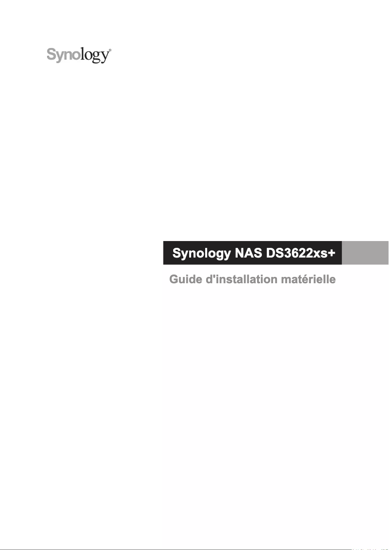 Page 1 de la notice Manuel utilisateur Synology DiskStation DS3622xs+