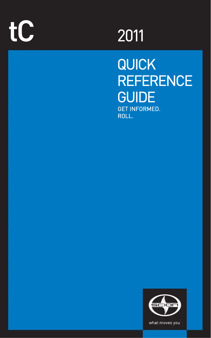 Página 1 del manual Manual de usuario Scion tC (2011)