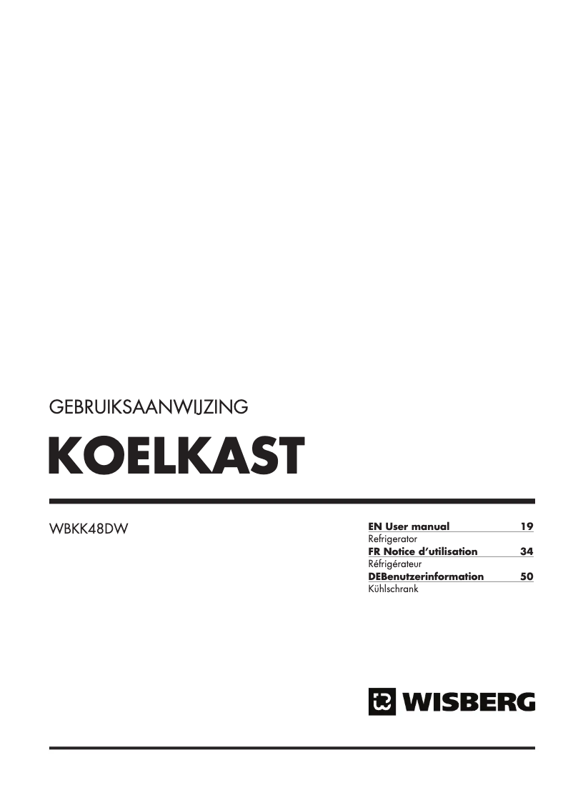 Page n°1 - Manuel utilisateur Wisberg WBKK48DW