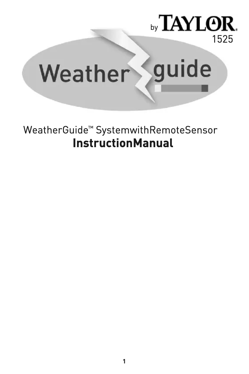 Image de la première page du manuel de l'appareil 1525