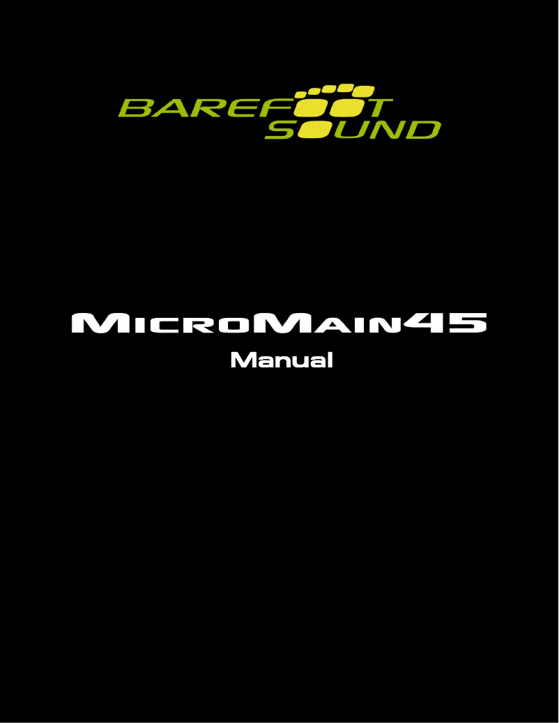 Image de la première page du manuel de l'appareil MicroMain 45