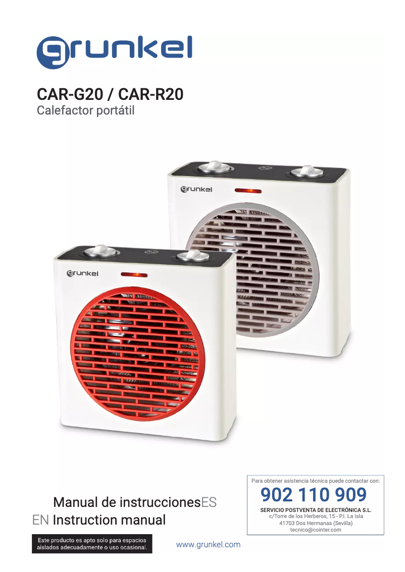 Image de la première page du manuel de l'appareil CAR-R20