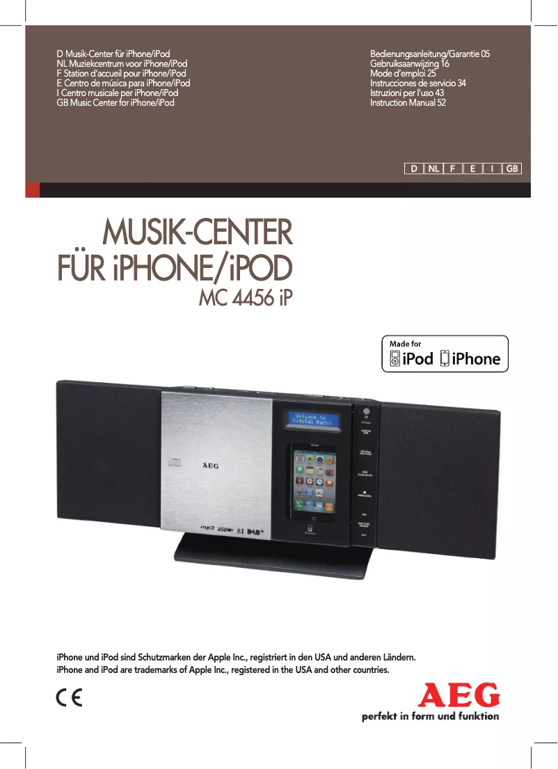 Page 1 de la notice Manuel utilisateur AEG MC 4456 IP