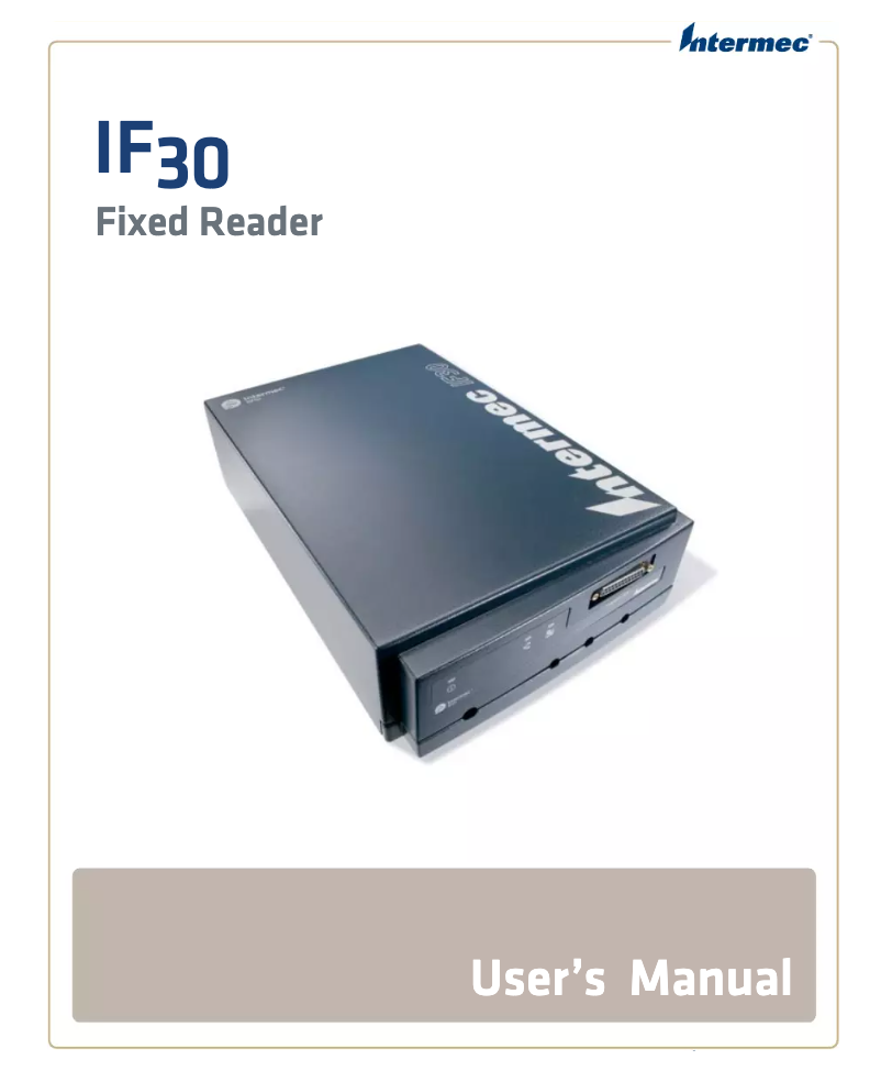 Page 1 de la notice Manuel utilisateur Intermec IF30