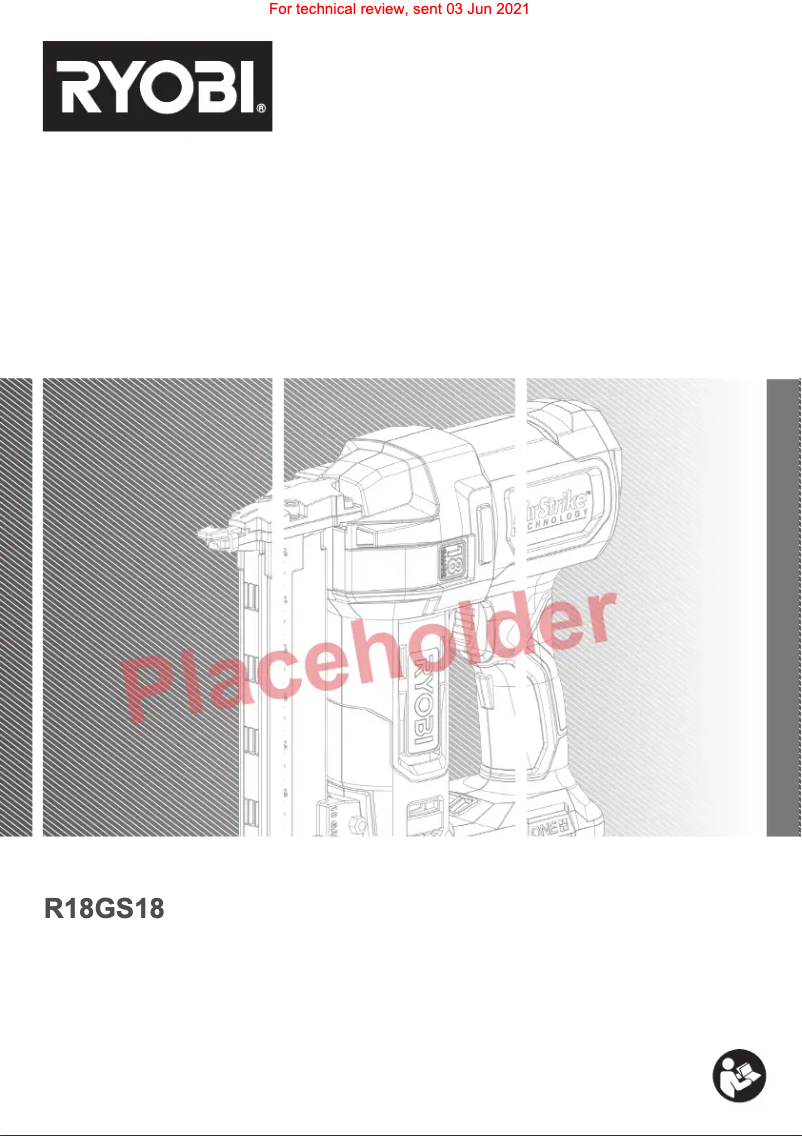 Page 1 de la notice Manuel utilisateur RYOBI One+ R18GS18