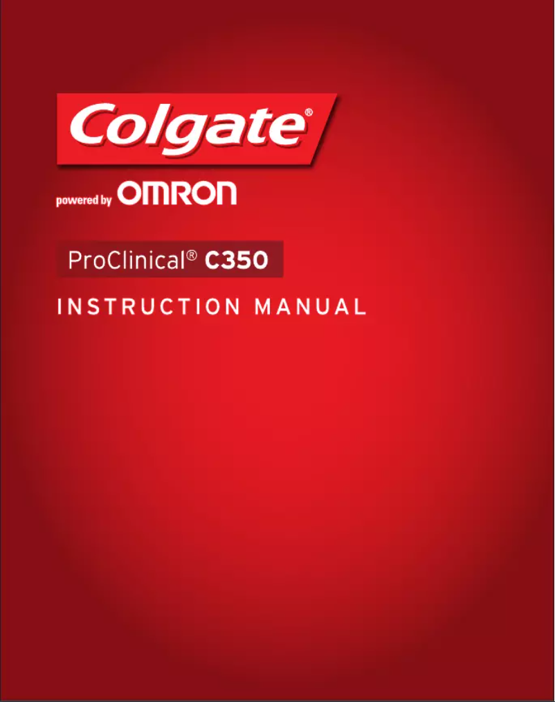 Imagen de la primera página del manual del dispositivo ProClinical C350 Colgate