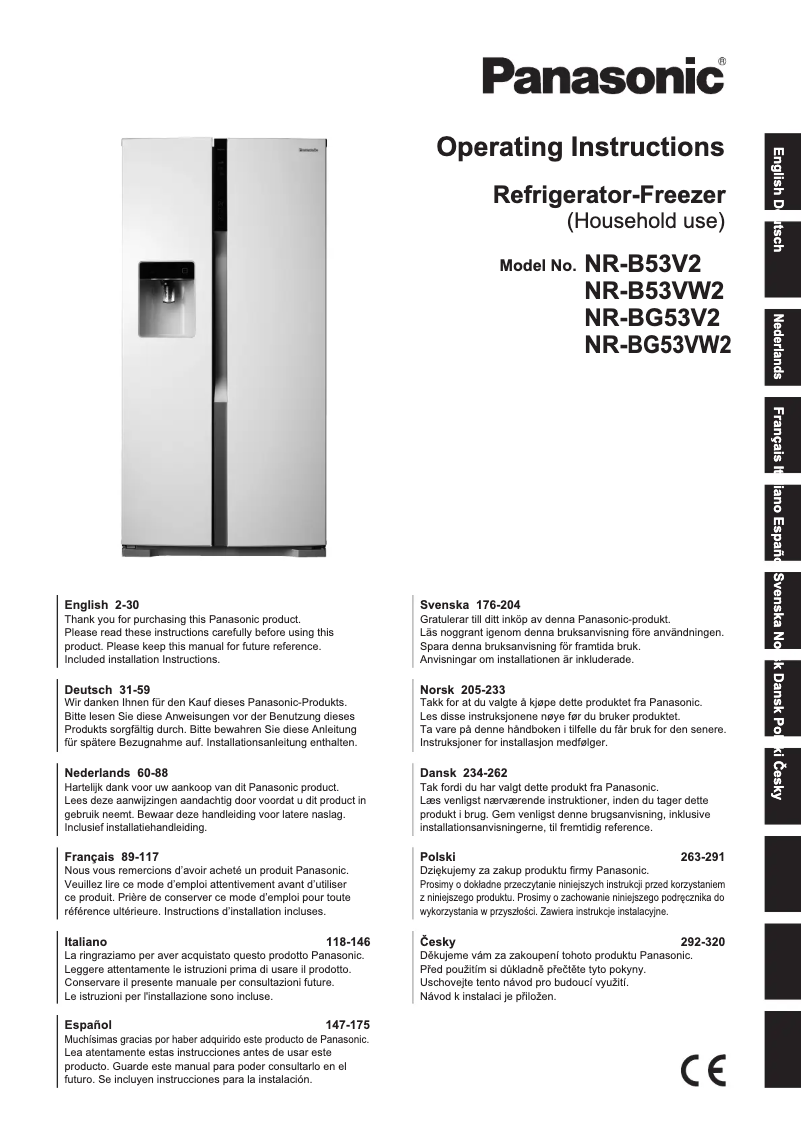 Page n°1 - Manuel utilisateur Panasonic NR-BG53VW2