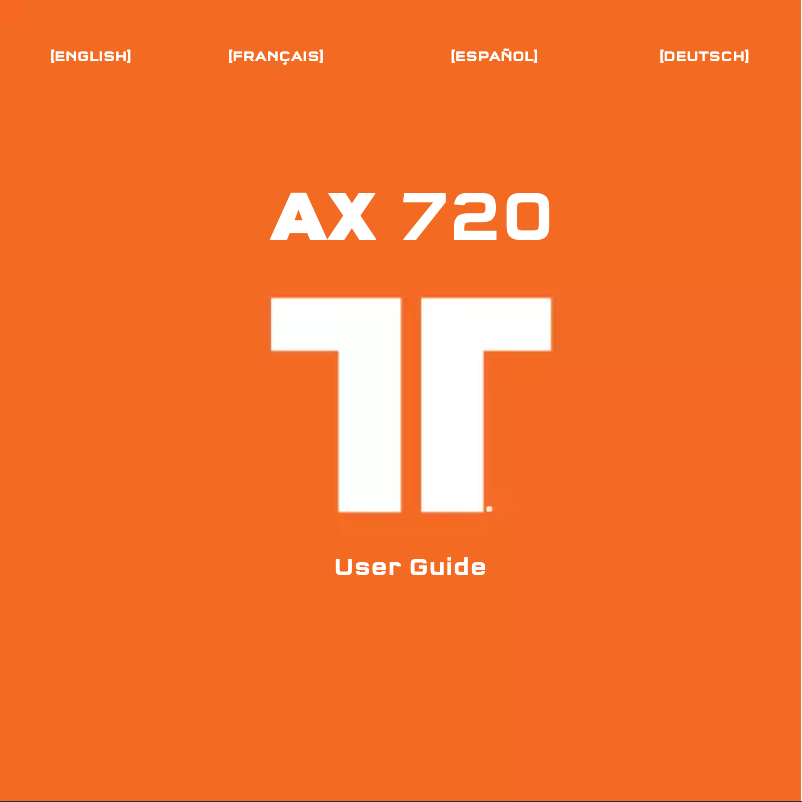 Image de la première page du manuel de l'appareil AX 720