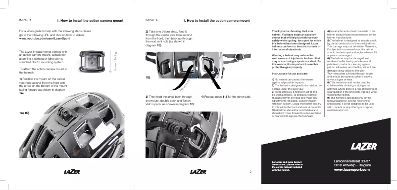 Page n°1 - Manuel utilisateur Lazer Impala