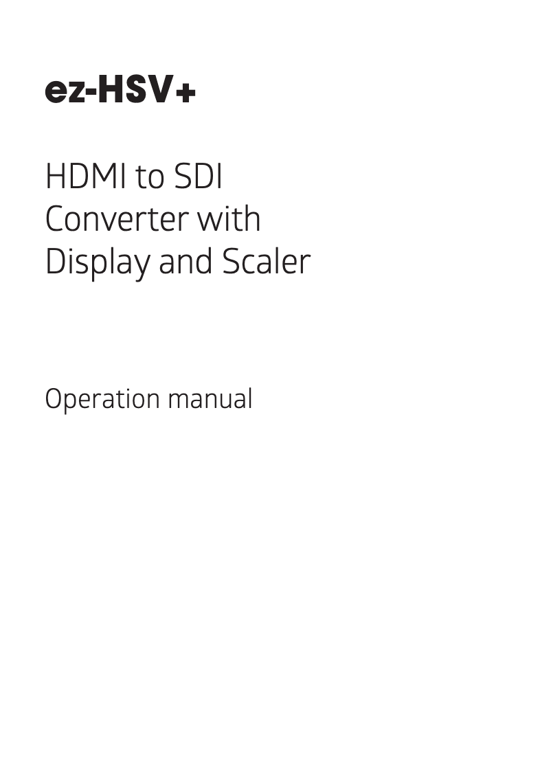 Page 1 de la notice Manuel utilisateur Lumantek ez-HSV+