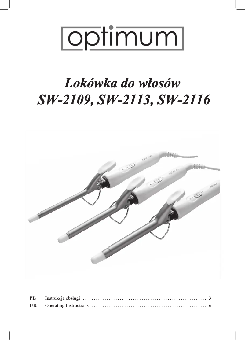 Page 1 de la notice Manuel utilisateur Optimum SW-2116