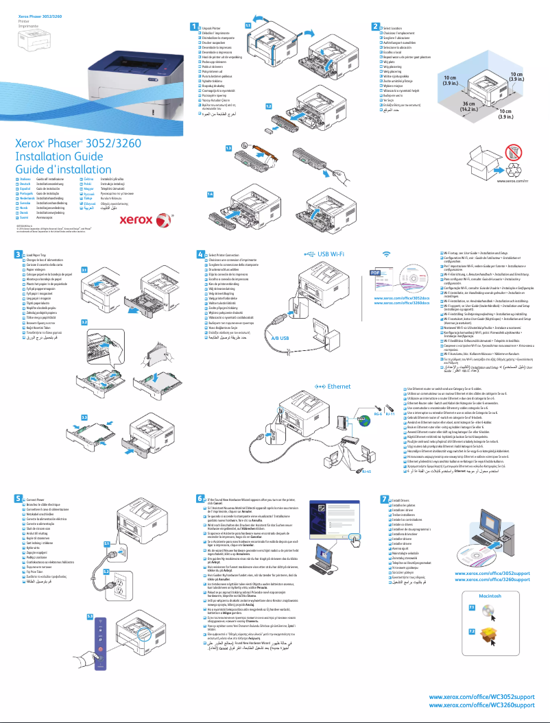 Imagen de la primera página del manual del dispositivo Phaser 3260