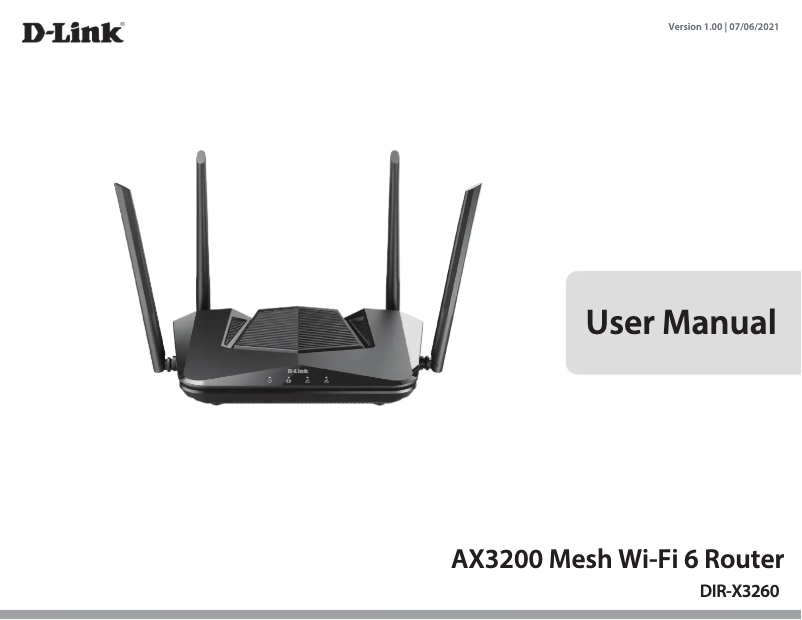 Page 1 de la notice Manuel utilisateur D-Link DIR-X3260
