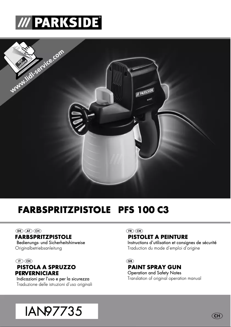 Image de la première page du manuel de l'appareil PFS 100 C3