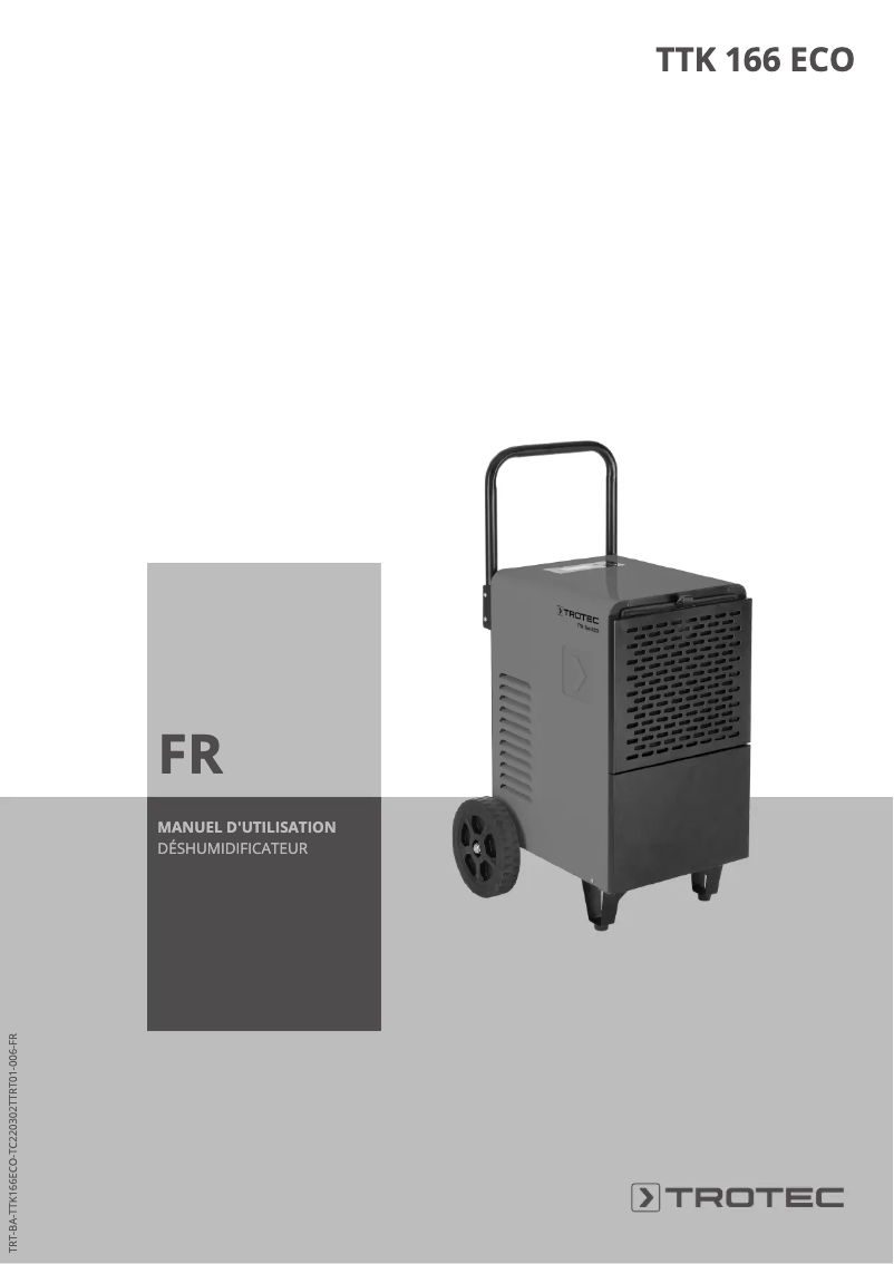 Image de la première page du manuel de l'appareil TTK 166 ECO