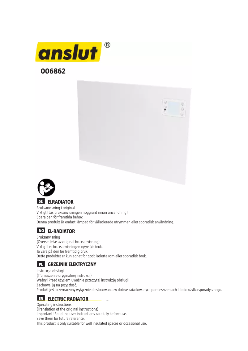 Página 1 del manual Manual de usuario Anslut 006-862