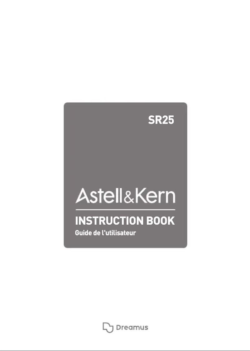 Page 1 de la notice Manuel utilisateur Astell&Kern A&norma SR25