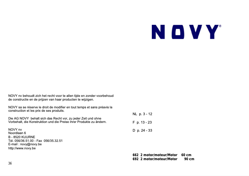 Page 1 de la notice Manuel utilisateur Itho D662