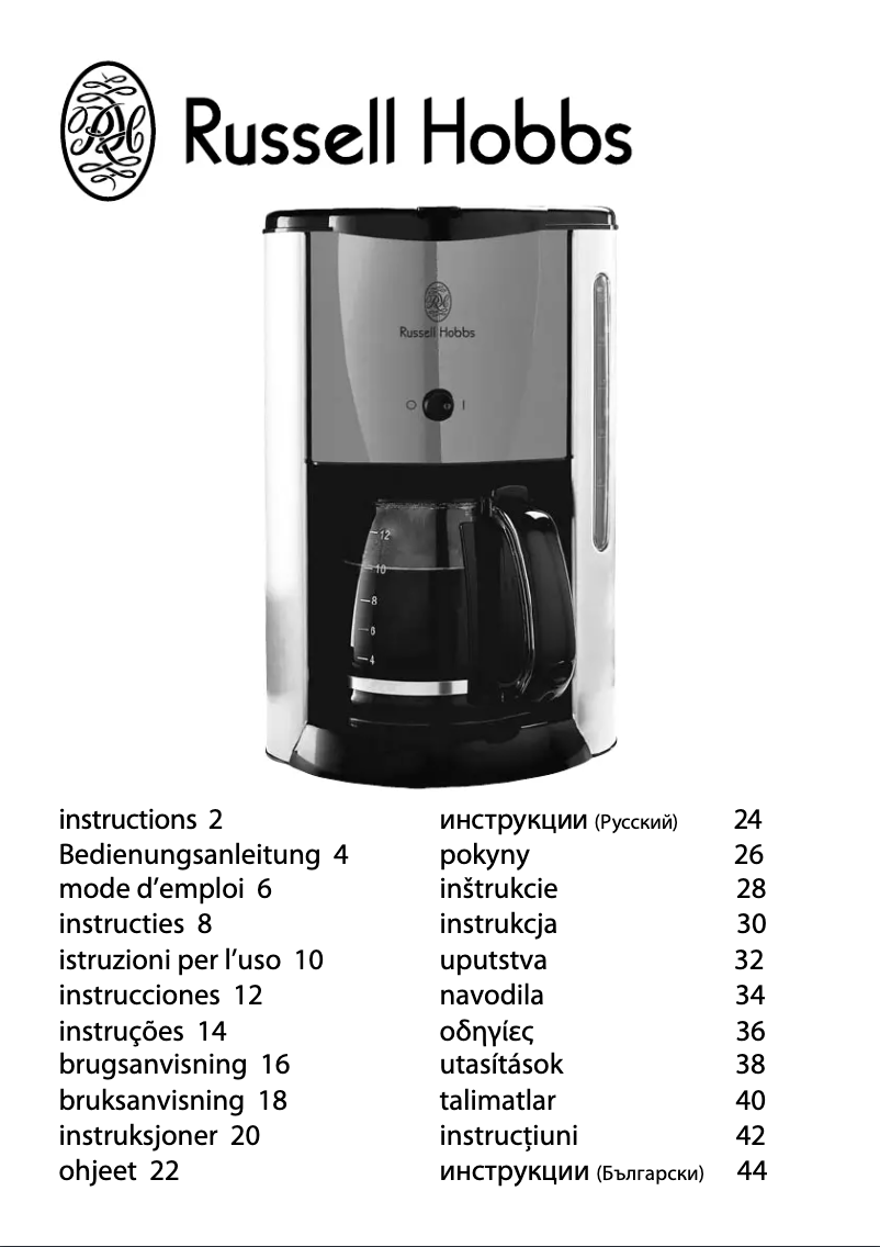 Page n°1 - Manuel utilisateur Russell Hobbs 18336-56 Jungle Green