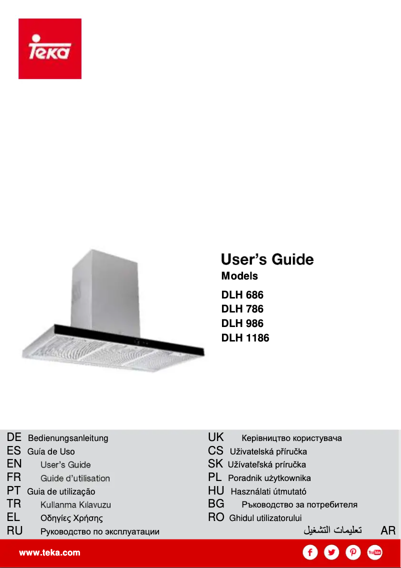 Page n°1 - Manuel utilisateur Teka DLH 986 T