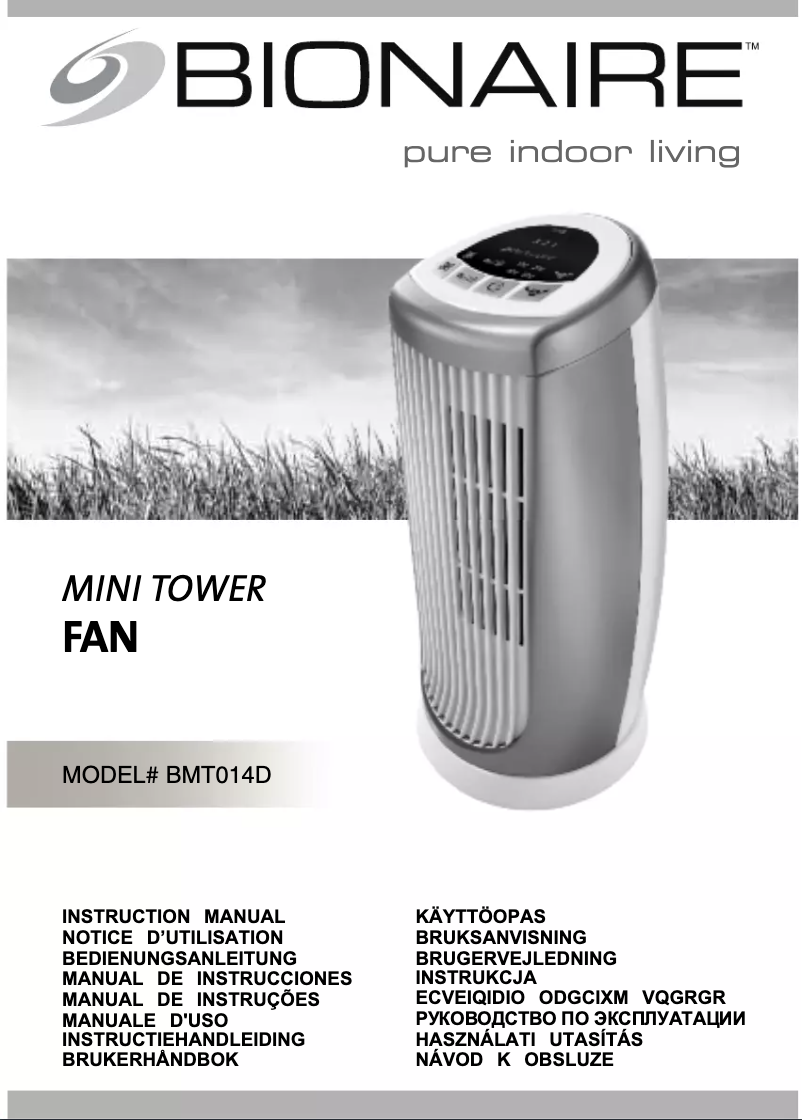 Page n°1 - Manuel utilisateur Bionaire BMT014D
