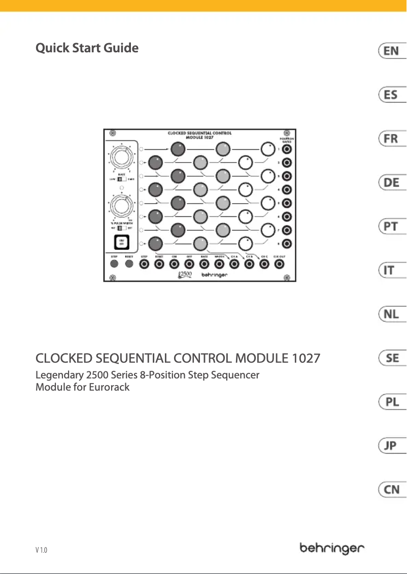 Image de la première page du manuel de l'appareil Clocked Sequential Control Module 1027