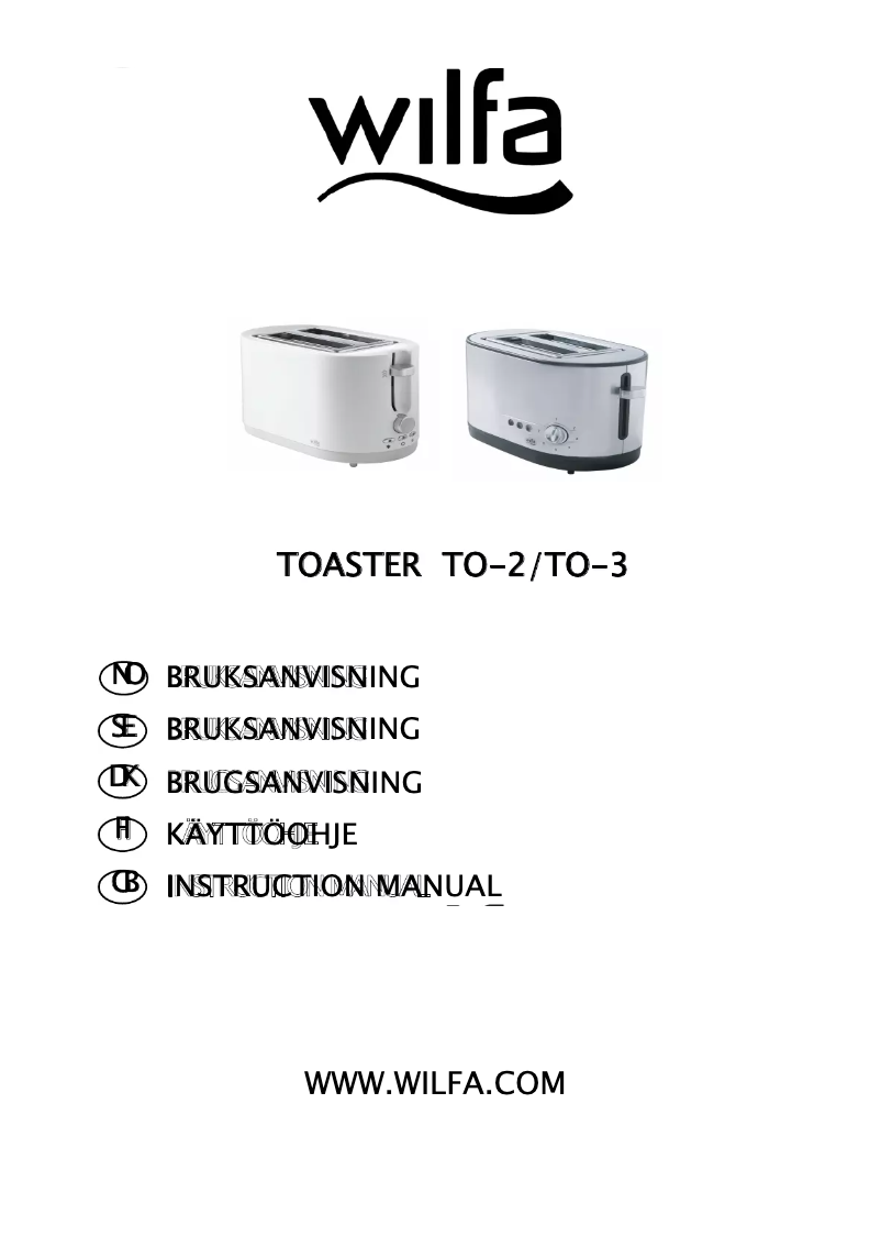 Page 1 de la notice Manuel utilisateur Wilfa TO-3