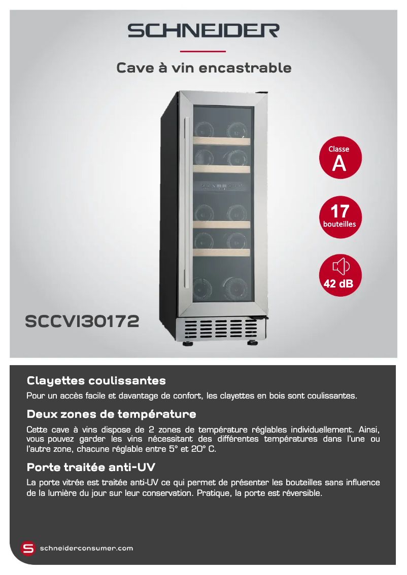 Page 1 de la notice Fiche technique Schneider SCCVI30172