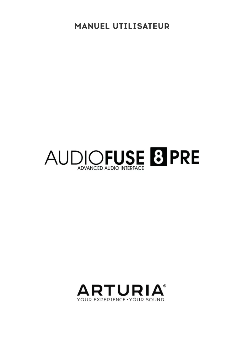 Page 1 de la notice Manuel utilisateur Arturia AudioFuse 8Pre