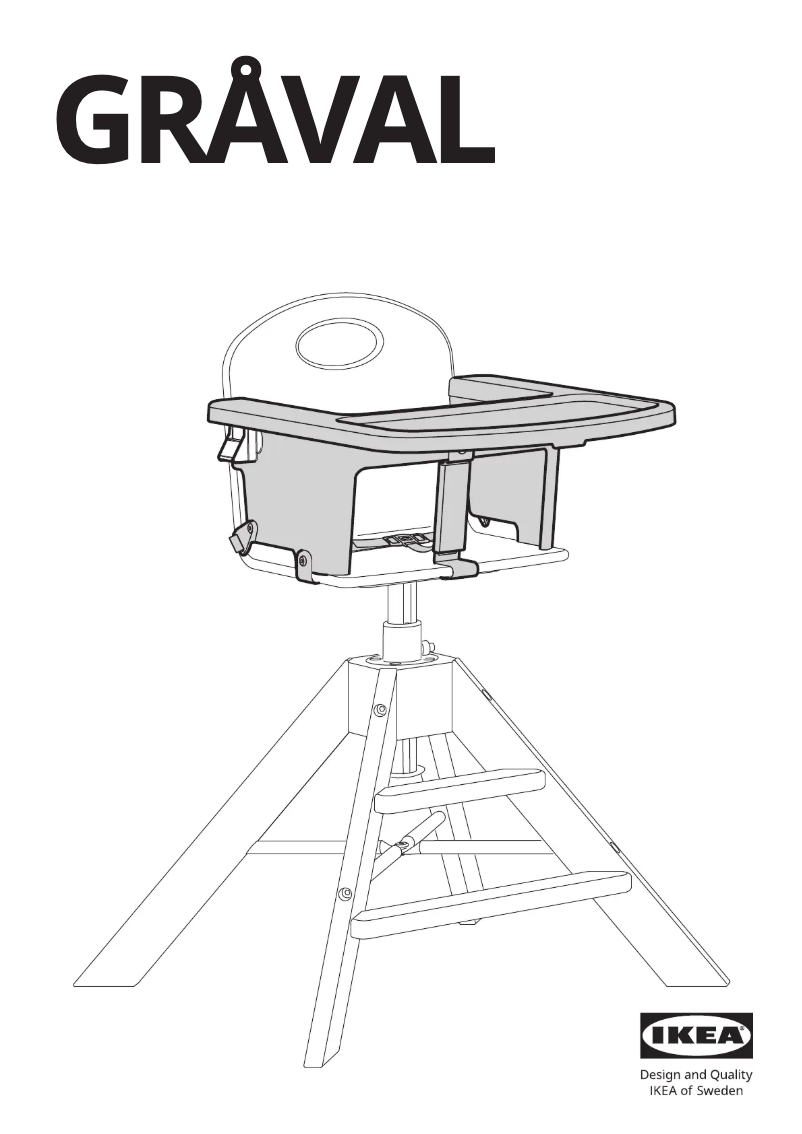 Page 1 de la notice Instructions / montage Ikea GRÅVAL