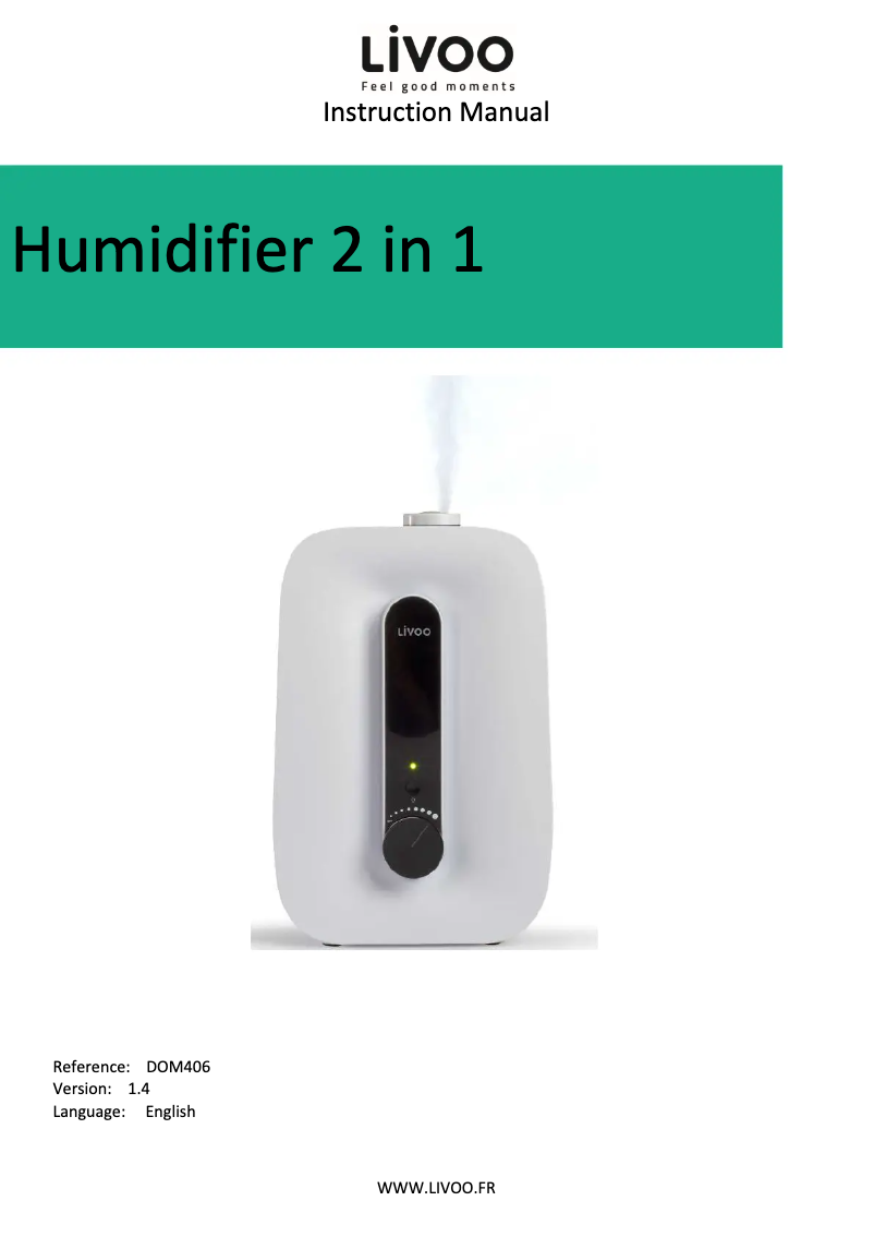 Page 1 de la notice Manuel utilisateur Livoo DOM406