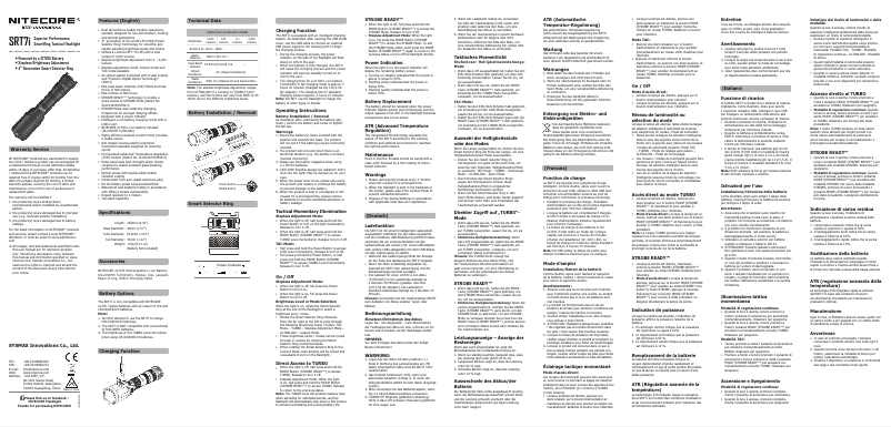 Image de la première page du manuel de l'appareil SRT7i