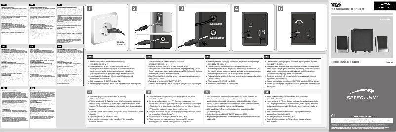 Page n°1 - Manuel utilisateur Speed-Link Mace SL-8204-SBK