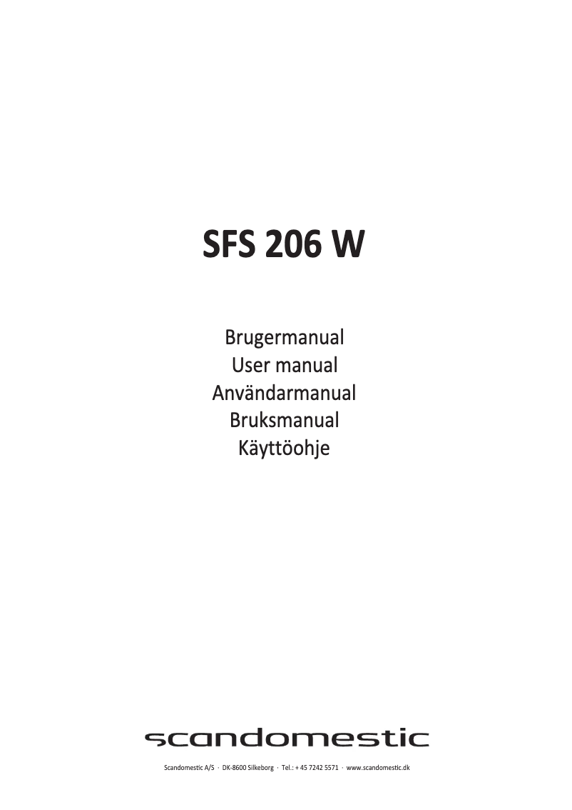 Image de la première page du manuel de l'appareil SFS 206 W