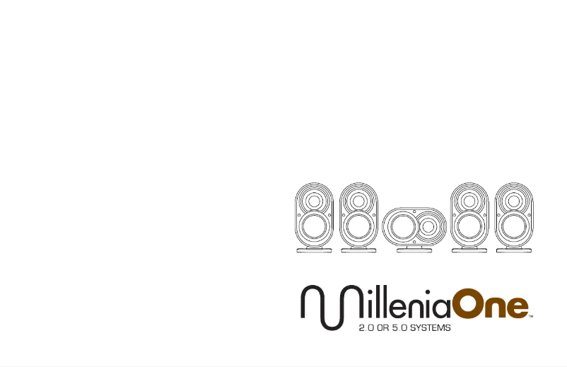 Page 1 de la notice Manuel utilisateur Paradigm MilleniaOne 5.0 System