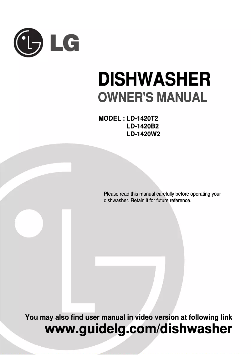 Page 1 de la notice Manuel utilisateur LG LD-1420W2