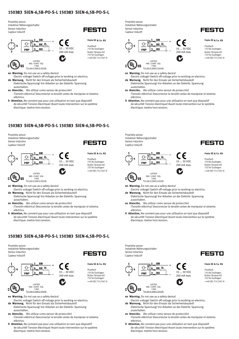 Image de la première page du manuel de l'appareil SIEN-6,5B-PO-S-L