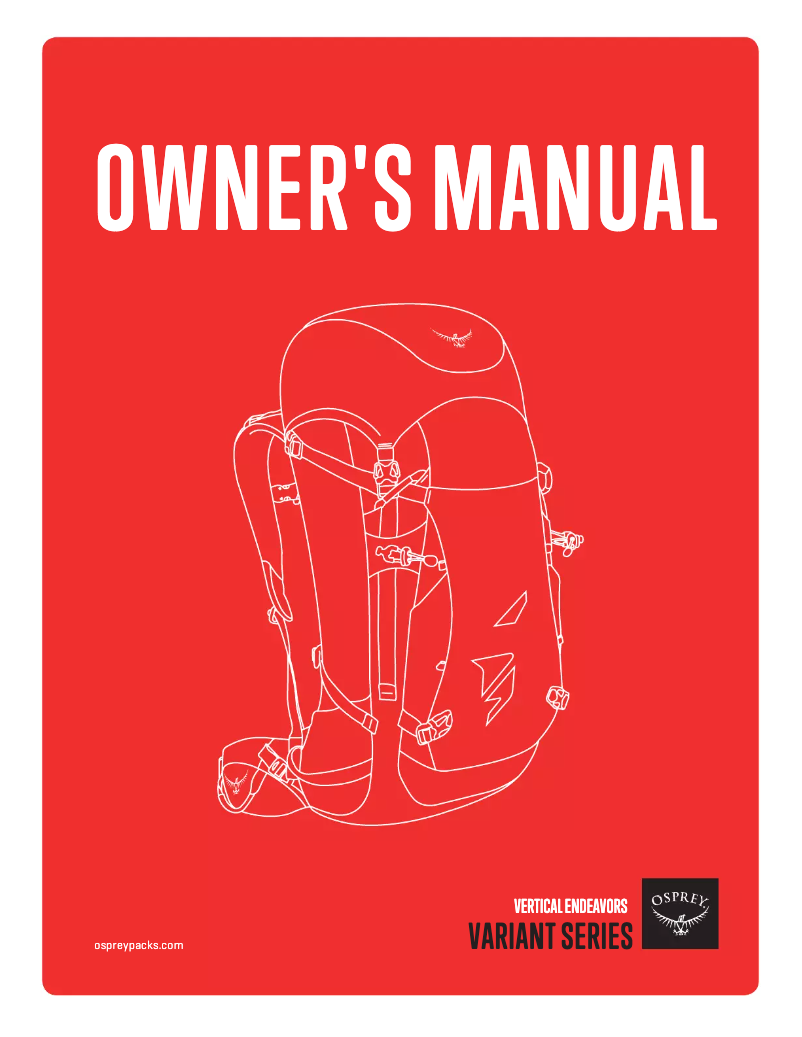Page n°1 - Manuel utilisateur Osprey Variant 52