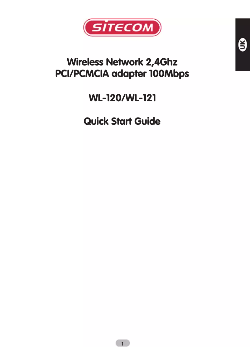 Page n°1 - Manuel utilisateur Sitecom WL-121