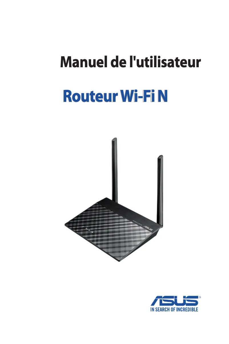 Image de la première page du manuel de l'appareil RT-N300