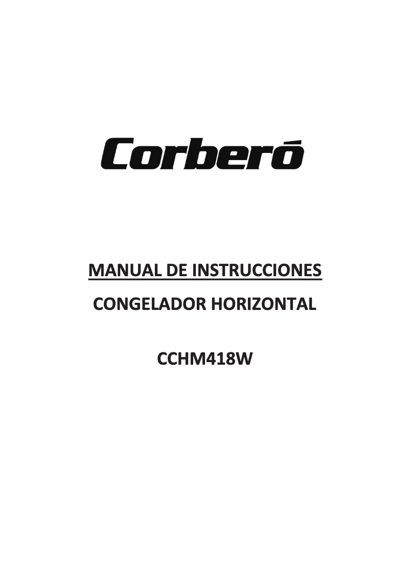 Page n°1 - Manuel utilisateur Corbero CCHM418W
