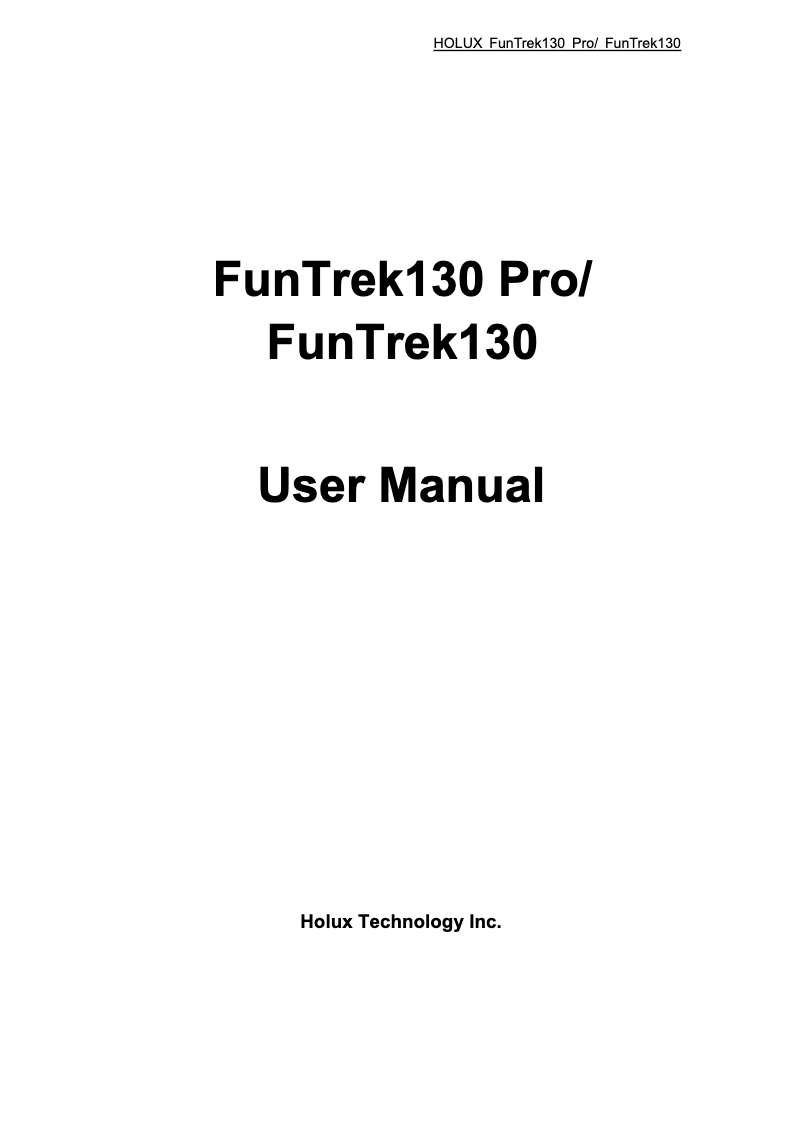 Página 1 del manual Manual de usuario Holux FunTrek 130