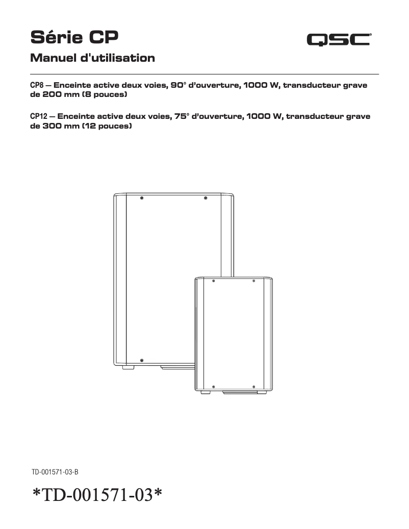 Image de la première page du manuel de l'appareil CP8